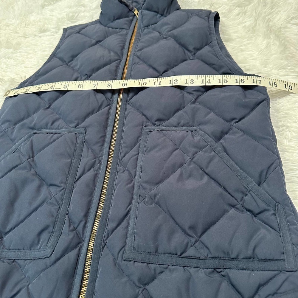 J.Crew Size XS Down Blend Puffer Vest Navy - Picture 6 of 10